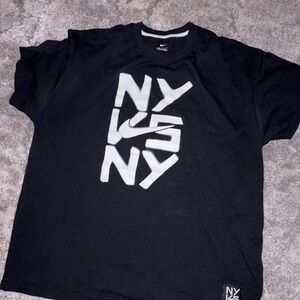 Nike Men's Black and White New York vs NY Graphic Tee